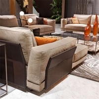 Ensemble de canapés modulaires extensibles de luxe KF CASA, tissu, villa, appartement, salon, hall, rembourrage en éponge, fabricants directs d'hôtels