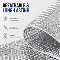Filet d'ombrage en aluminium réfléchissant à 95 %, maille HDPE résistante aux UV 150 GSM pour serre et pépinière 3m x 4m