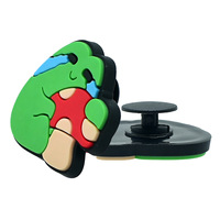 Breloques décoratives pour sabots et sandales en caoutchouc souple, motif grenouille de dessin animé Emo, mignonnes grenouilles tristes et pleureuses en PVC, accessoires DIY