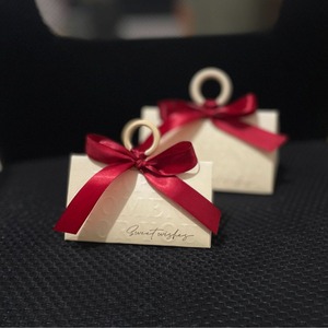 New Foldable Wedding Gift Boxes Luxury Handheld Candy Gift Paper <b>Box</b> Packaging Advanced Feeling Bow Candy Chocolate <b>Box</b> - Product Image 3