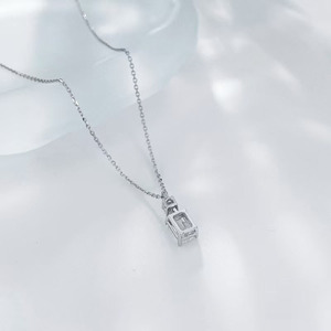 Collar con Colgante de Diamante Cultivado en Laboratorio de Platino Pt950, Diseño Minimalista y Elegante, 16, 17, 18 Pulgadas, Cadena de Diamantes para Mujer, Collar con Dije de Diamante de Laboratorio - Product Image 4