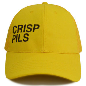 6 Panel Cotton Yellow Trucker <b>Hat</b> Custom Embroidery Logo Trucker <b>Hats</b> <b>Summer</b> Cool Mesh Trucker Caps - Product Image 2