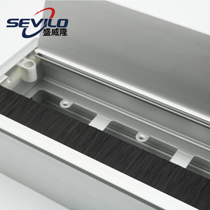 Phong Cách Hiện Đại Hợp Kim Nhôm Hình Chữ Nhật Cáp Grommet Giá Cả Cạnh Tranh Nội Thất Văn Phòng Phụ Kiện Máy Tính Nhà Bàn - Product Image 4