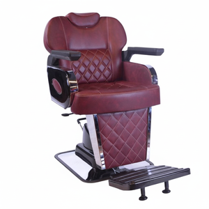 Silla de Barbero Económica de Metal para Barbería, Giratoria 360 Grados, Reclinable Resistente con Diseño Moderno - Product Image 2