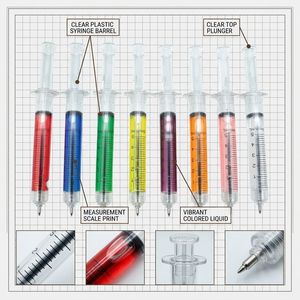 Stylos seringues rétractables en gros, cadeaux de fête amusants pour infirmières, fournitures scolaires de soins infirmiers fantaisie multicolores, cadeaux de fête d'Halloween - Product Image 3