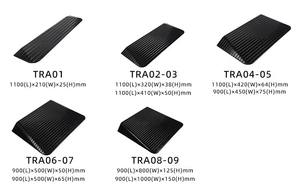 Rampe de seuil de porte pour fauteuil roulant en caoutchouc massif de 4 pouces de hauteur, anti-pression, avec bords en forme d'<span class=keywords><strong>ailes</strong></span>, pour une utilisation intérieure/extérieure - Product Image 6