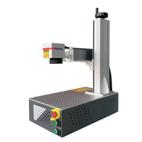 Machine de marquage laser à fibre portable 50W avec grand format 300x300mm, machine de marquage laser à fibre couleur avec source Mopa