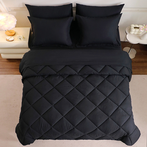 Twin Full Queen King trapuntatore materasso Topper lenzuolo <span class=keywords><strong>e</strong></span> <span class=keywords><strong>federe</strong></span> nero Set in un cartone - Product Image 3