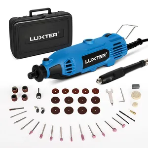 Luxter conjunto de acessórios rotativos 135w, conjunto de 40 pçs de ferramenta rotativa flexível eixo de corte de energia ferramentas de gravura mini kit de ferramenta rotativa elétrica