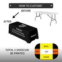 Nappe Moderne Personnalisable en Polyester Noir de Qualité Supérieure avec Logo Personnalisable pour Fêtes, Anniversaires, Événements Scolaires et Célébrations