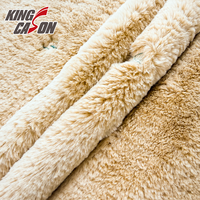 Kingcason – Fourrure de lapin brodée unie personnalisable, certifiée OEKO-TEX, pour vêtements et couvertures