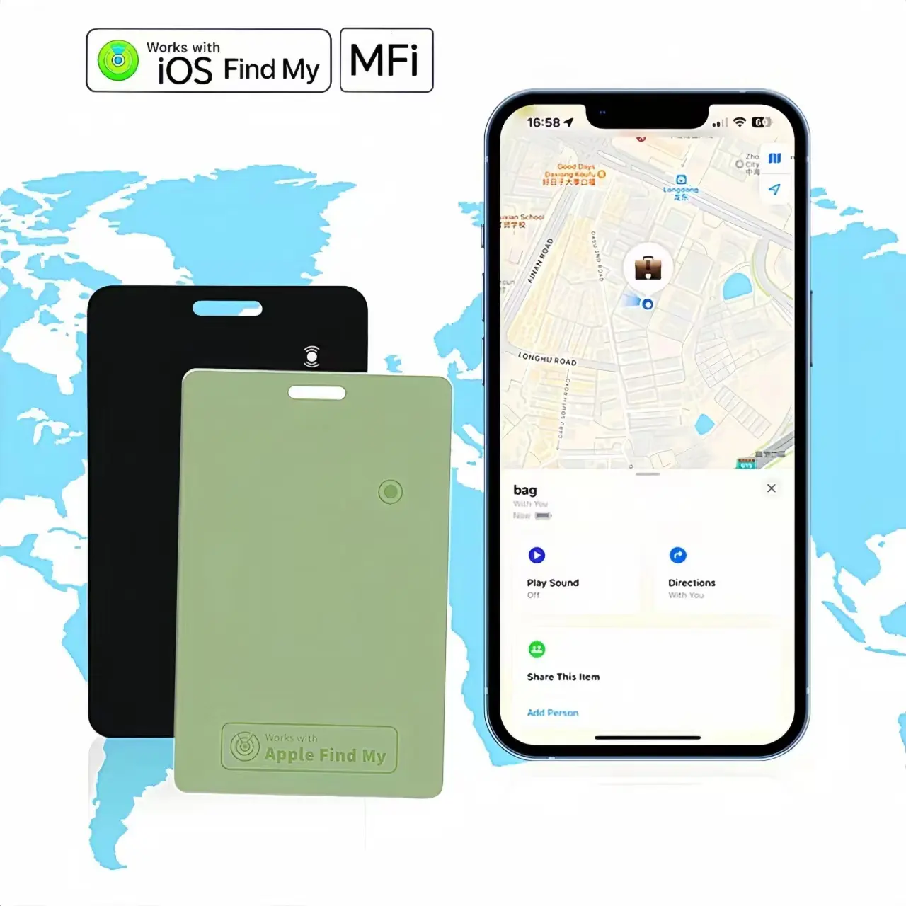 Nuovo Mini Tracker intelligente ricarica Wireless via Satellite Gps Tracker A Ir Tag Mfi con iOS trova solo il mio dispositivo di localizzazione