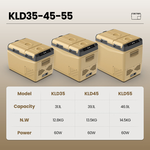 KLD58 Nouvelles Arrivées Alpicool Réfrigérateur de voiture 12V 24V DC Réfrigérateur à compresseur Congélateur double zone AC Portable Réfrigérateur de <span class=keywords><strong>camping</strong></span> pour voiture - Product Image 2