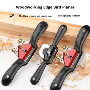 Cepillo de Carpintero para Madera, de un Solo Filo, Ajustable, Rojo y Negro, Herramientas Manuales para Carpintería, Bricolaje - Product Image 2