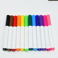 Ensemble de marqueurs lavables à double usage 12 couleurs à séchage rapide pour enfants, idéal pour le dessin créatif et les gribouillages artistiques