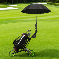 Porte-parapluie de golf 180 °   Support de parapluie rotatif robuste et résistant au vent pour chariot de golf, chariot de courses et poussette