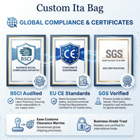 Tas Ita Bag Custom Tech Gear Bentuk Naga dengan Jendela Polikarbonat, Resleting YKK, Gesper Cobra, dan Pin Kolektor Mil Spec