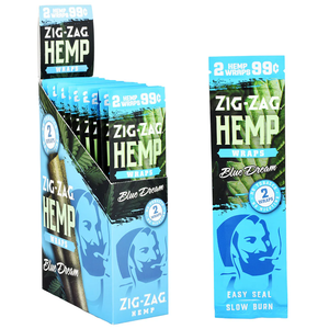 ZIG-ZAG Hemp Wraps 25-Pack - Natural (2 Wraps Per Pack) 100% Natural, Slow-Burning Hemp Wraps <b>Smoking</b> Accessories - Product Image 2