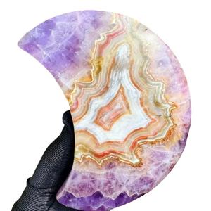 Nuevas Artesanías <span class=keywords><strong>de</strong></span> Cristal Natural al por Mayor DIY: Tallados <span class=keywords><strong>de</strong></span> Cara <span class=keywords><strong>de</strong></span> <span class=keywords><strong>Luna</strong></span> <span class=keywords><strong>de</strong></span> Amatista y Piroxeno en Símbiosis, Adornos <span class=keywords><strong>de</strong></span> Cueva y Coleccionables <span class=keywords><strong>de</strong></span> Fábrica Original - Product Image 5