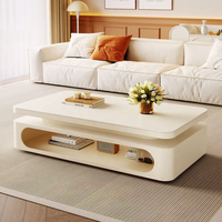 Table basse en bois moderne à double niveau, meubles de salon, table écologique pour la maison