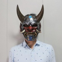 Masque en résine pour Halloween Accessoire de costume de tatouage mécanique de style japonais pour les soirées dansantes et les masques en résine
