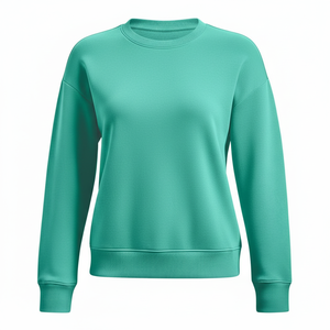 Ropa informal sudadera de mujer pulóver liso 2024 venta al por mayor personalizado diseño OEM cuello redondo ropa de mujer sudaderas transpirables - Product Image 1