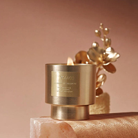 Boîtes en aluminium personnalisées pour bougies d'aromathérapie, finition or mat, 4 oz et 8 oz, pour bougies parfumées à la soja, boîtes métalliques de luxe avec couvercle