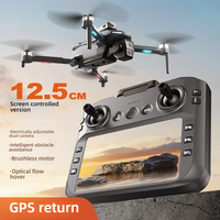 (Nouveau) Mini drone GPS pour débutants XT606 pliable avec caméra 4K UHD double, quadricoptère avec stabilisateur optique WiFi, évitement d'obstacles, 48MP