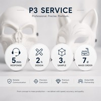 Masque de crâne réaliste effrayant en pâte à papier certifiée FSC pour fête d'Halloween