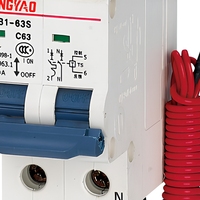 Disjoncteur miniature prépayé en cuivre GDB1-125S 1P+N Type C 230V 50Hz 10kA pour rail DIN