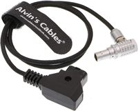 Cable de alimentación flexible de 12V de Alvin's Cables, con conector macho de 2 pines a D-tap, para cámara Teradek, monitor SmallHD, Vaxis, 60cm/23.6in, cable trenzado