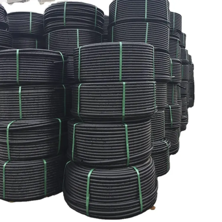 100m poly pipe irrigation 2 inch hdpe black plastic water pipe roll