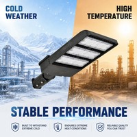 Lampu Jalan LED Modular 3 Modul Lampu Terpisah 100W 150W Tahan Air IP65 Braket Geser Dapat Disesuaikan untuk Jalan Utama dan Jalan Raya