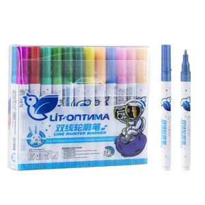 Stylos de <span class=keywords><strong>contour</strong></span> argentés double ligne pour peinture graffiti Marqueurs de <span class=keywords><strong>contour</strong></span> Set de stylos pour l'écriture et le <span class=keywords><strong>dessin</strong></span> de cartes cadeaux - Product Image 6