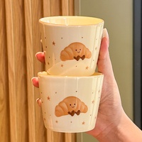 Mug de voyage en céramique de style américain mignon en forme de poire pour les couples, idéal pour le petit-déjeuner