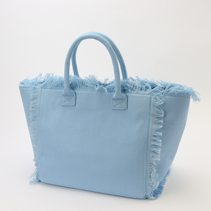 DIY Eco Friendly Nature Cotton Canvas Bridesmaid Gifts Brighter Ladies Organizer Zipper Hand <strong>Bag</strong> Women <strong>Fringe</strong> Tassel Tote <strong>Bag</strong> - Product Image 2