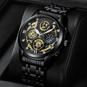 Reloj de Pulsera BINBOND 4010 de Cuarzo para Hombre, Diseño Casual y Elegante, Correa de Acero Inoxidable, Esfera Luminosa, Resistente al Agua 30M, para Negocios - Product Image 4