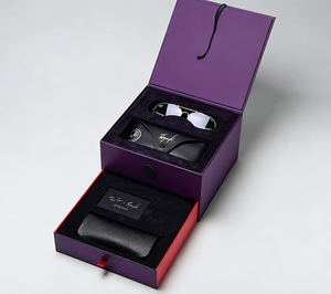 กล่องบรรจุภัณฑ์แว่นตาแบบพกพา ทำจากวัสดุรีไซเคิลรักษ์โลก พิมพ์โลโก้ได้ตามต้องการ หรูหรา แข็งแรง ทนทาน ใช้ซ้ำได้ - Product Image 1