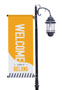 Custom Large Double-Sided Outdoor Advertising Vinyl Flags and Banners for Event Display on Street <b>Light</b> <b>Poles</b> - Product Image 3
