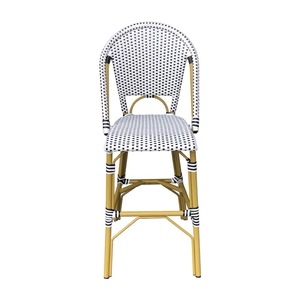 Nordic Rope Rattan aluminum Waterproof Dinning <b>Chair</b> Patio Restaurant Aluminium Stackable Outdoor bar <b>Chair</b> for Garden hotel - Product Image 4
