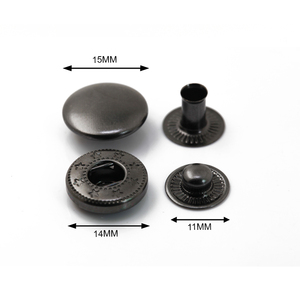Boutons pression en <span class=keywords><strong>laiton</strong></span> en métal noir personnalisé de 15 mm pour meubles - Product Image 2