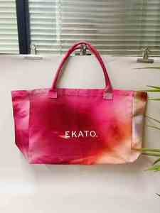 กระเป๋าช้อปปิ้ง20นิ้วแบบพับเก็บได้กระเป๋าผ้าแคนวาสลายดอกไม้สำหรับไปซื้อของชายหาด - Product Image 5