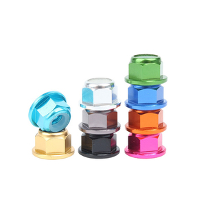 Écrou de blocage hexagonal à bride DIN 6923 M3-M64 en aluminium 6061 anodisé couleur pour ANBOR léger - Product Image 4