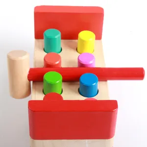 Hot selling Montessori Wooden hammer knock percussion toys kids education Toddler Toys