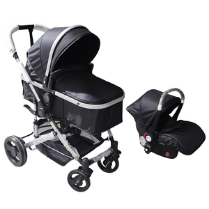 Poussette de luxe légère EN1888 Europe 3 en 1 : <span class=keywords><strong>porte</strong></span>-bébé, landau et siège auto pour enfants - Product Image 1