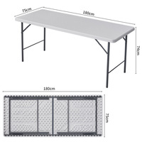 Ensemble de tables et de chaises pliables en plastique d'extérieur de 4ft/6ft/8ft pour événements meubles de restaurant et de patio de mariage