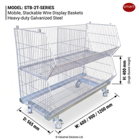 Paniers de rangement empilables robustes pour la vente au détail, cages de stockage, conteneurs – Vente en gros directe usine OEM