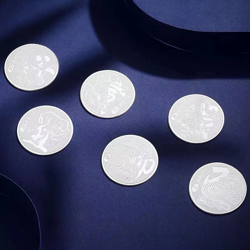 12 Zodiac Commemorative Platinum investimento medaglia d'oro Pt999.5 10g platinum coin mold design e collezione di investimenti personalizzati