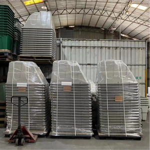 Коммерческая тележка для прачечной с откидной крышкой и колесами для сбора мусора и переработки отходов - Product Image 5