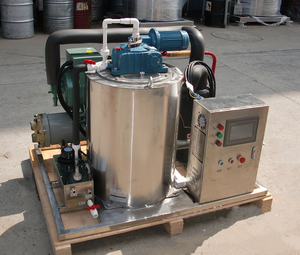 Machine à glace en flocons d'eau douce Robin Industrial de 5 tonnes/jour, refroidissement par air, en acier inoxydable SS304. - Product Image 1